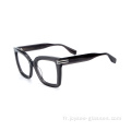 Nouvelle tendance Big Lenses Cat Eye Full Full Rim Acétate Frames optiques Lunets